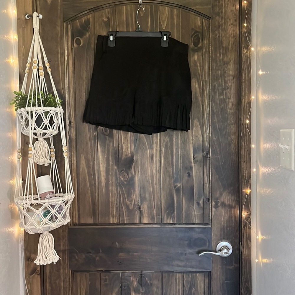 Black Fringe Shorts!